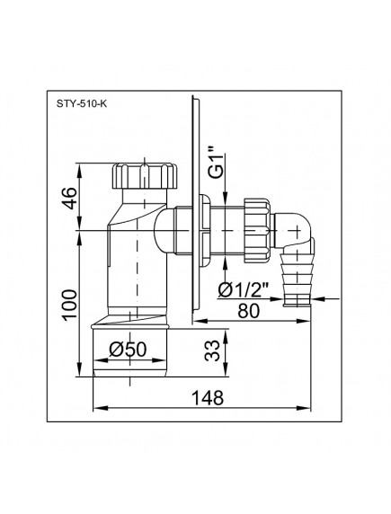 Styron falba épített szifon STY-529-K